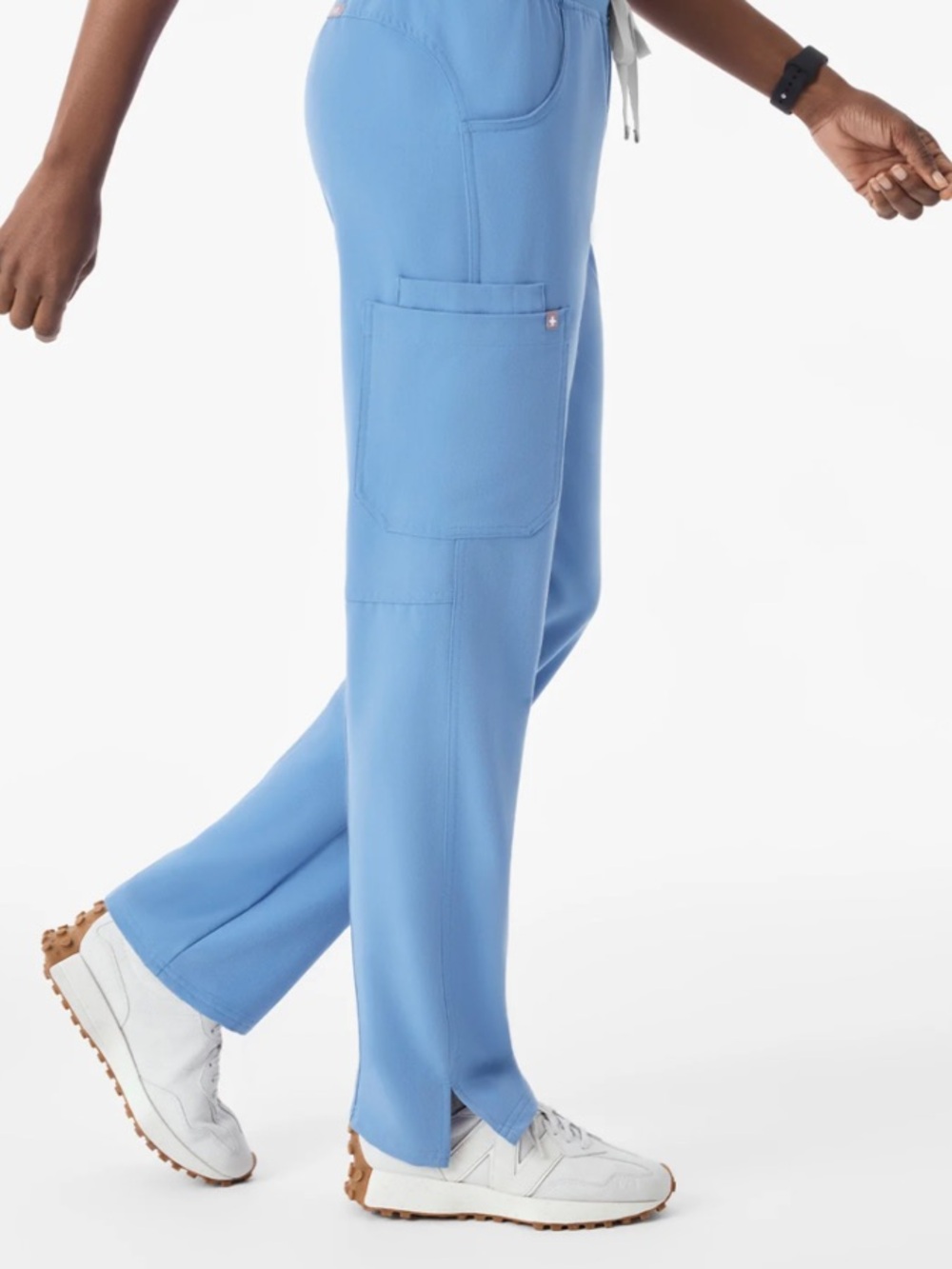 Figs Women’s Ceil Blue Straight-Leg Kade Cargo Scrub Pants